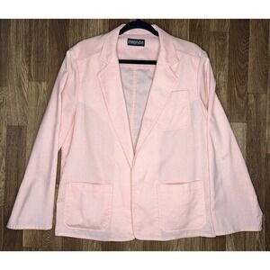 Vintage Madison Union Made Pink Blazer Jacket Women's Size 14 Cute Classic‎